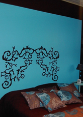 Cette id�e d�co de chambre a �t� r�alis�e avec des stickers muraux iDzif.com