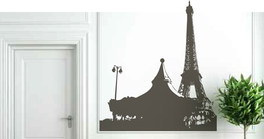 sticker tour eiffel pour d�corer les murs