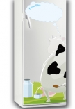 Sticker vache � lait qui pense b�te. D�coration de frigidaire imprim� sur vinyle adh�sif avec finition effa�able � sec ou non, iDzif r�invente la d�co pour le frigo et vous propose une mani�re ludique d'�crire, de dessiner ou de faire passer des messages sur l'objet le plus visit� de la maison. A vous de le revisit� avec ce sticker sp�cial frigo. Id�al pour donner un c�t� original et surtout humoristique � votre cuisine.