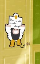 Sticker velleda Autruche. Une mani�re ludique pour votre enfant d\'�crire ou de dessiner. Visuel imprim� sur vinyle adh�sif d�coup� � la forme, avec finition effa�able � sec. Utilisable avec feutres iDzif velleda disponible dans la rubrique accessoires. Cr�ation Adna Morat.