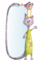 Sticker velleda chat et oiseau