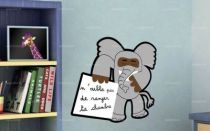Sticker velleda �l�phant. Sticker velleda �l�phant. Une mani�re ludique pour votre enfant d\'�crire ou de dessiner. Visuel imprim� sur vinyle adh�sif d�coup� � la forme, avec finition effa�able � sec. Utilisable avec feutres iDzif velleda disponible dans la rubrique accessoires. Cr�ation Adna Morat.