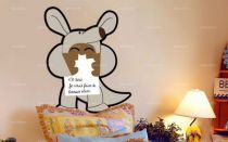 Sticker velleda Kangourou. Visuel imprim� sur vinyle adh�sif d�coup� � la forme, avec finition effa�able � sec. Utilisable avec feutres iDzif velleda disponible dans la rubrique accessoires. Cr�ation Adna Morat.