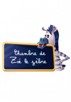 Sticker z�bre avec texte � personnaliser