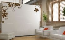 Stickers arabesques d�coup�s � la forme dans vinyle de couleur unie. Ce visuel tout simplement magnifique trouvera sa place dans votre int�rieur.