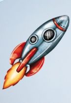 Stickers alien fus�e spatiale