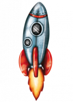 Stickers alien fus�e spatiale