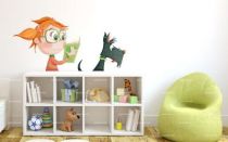 Stickers anglaise et son chien