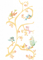 Stickers arbre aux oiseaux