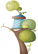 Stickers arbre et tente.