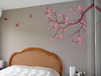 stickers asie branche rose