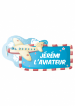 Stickers avion grande ligne avec texte sur mesure