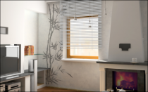 Le stickers bambou grimpant pour un d�cor mural sur le th�me de la nature