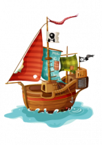 stickers bateau pirate