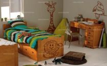 Stickers b�b� jungle girafe