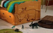 Stickers b�b� jungle rhinoc�ros