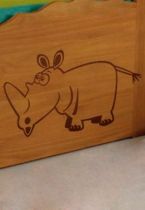 Stickers b�b� jungle rhinoc�ros