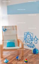 Stickers b�b� lapine et carotte