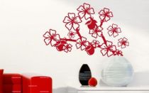 Stickers branche fleurie aux fruits