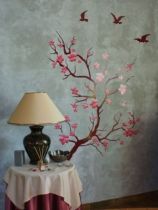 stickers branche fleurie japonaise