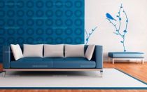 stickers branche oiseau