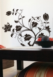 Stickers branches fleuries d�coup�s � la forme dans vinyle de couleur unie.