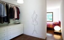 Stickers buste de  mannequin sur pied