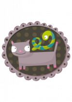 Stickers cadre chat et serpent.