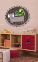 Stickers cadre chat et serpent.