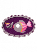 Stickers cadre poisson et oiseau.