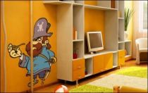 Le stickers capitaine corsaire pour d�corer une chambre d\'enfant