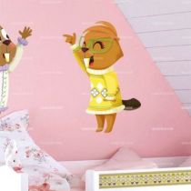 Le stickers castor nordique pour d�corer la chambre des enfants sur le th�me de la montagne