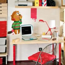 Le stickers castor peintre pour d�corer la chambre des enfants sur le th�me de la montagne