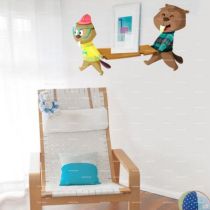 Le stickers castors pour d�corer la chambre des enfants sur le th�me de la montagne