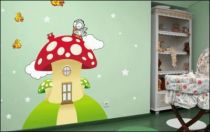 Le stickers champignon magique pour d�corer une chambre d\'enfant