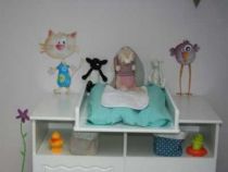 Stickers bambins chat et oiseau color�s en vente sur Idzif.com