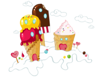 Le stickers ch�teau gourmand pour d�corer une chambre d\'enfant