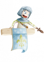 Stickers Chevalier vert.