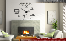 Le stickers chiffres horloge pour une d�coration originale et pratique