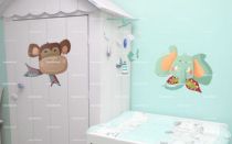 Stickers chimpanz� et �l�phant