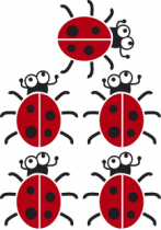 stickers coccinelles pour la d�coration d'une chambre enfant