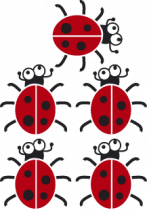 stickers coccinelles enfants. LADYBIRD