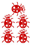 stickers coccinelles enfants. LADYBIRD. 5 stickers coccinelles  pour chambre d'enfants d�coup�s � la forme dans vinyle de couleur unie. Autocollant coccinelle fabriqu� sur mesure, � vous de choisir la couleur et la taille
