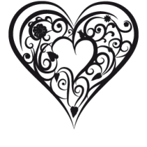 Le stickers coeur ornement pour d�corer l\'int�rieur