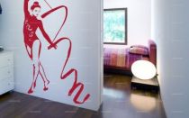 Stickers danseuse au ruban