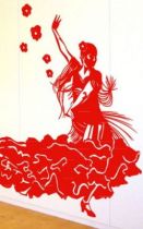 Ambiance espagnole avec ce stickers danseuse de flamenco en vente sur iDzif.com