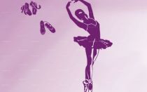 stickers danseuse �toile pour d�coration d\'int�rieur
