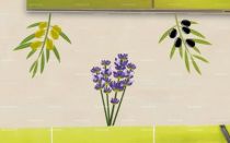 Stickers de provence lavande et olives.