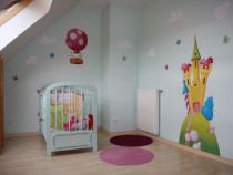 Stickers deux lapinous en montgolfi�re en vente sur idzif.com