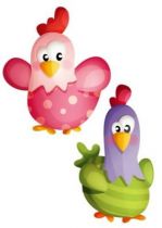 Stickers deux poules.